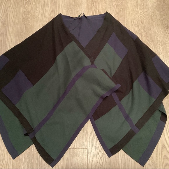 Lauren Ralph Lauren Classic Plaid/Color-Block Tartan Shawl/Wrap/Cardigan L/Xl - Picture 1 of 6